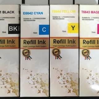 REFIL DE TINTA COMPATÍVEL T664 70ml B/C/Y/M- (UNIDADE)
